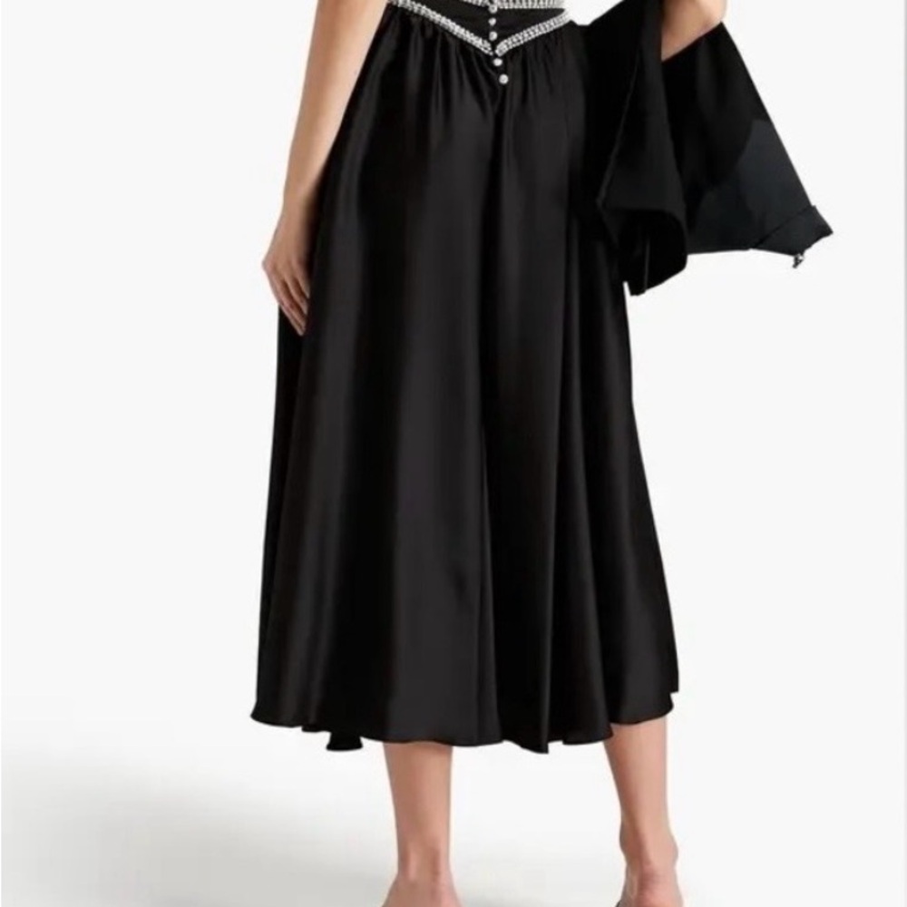 Paco Rabbana Elegant Black Midi Skirt - Picture 2 of 4